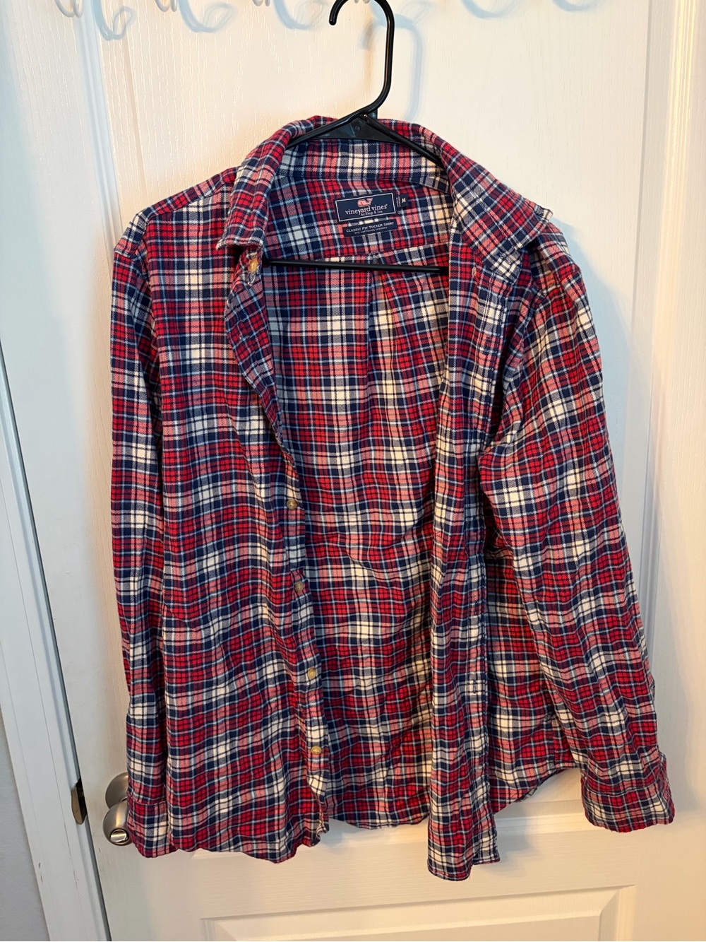 Vineyard Vines Red, Blue & White Plaid Button-Down Shirt